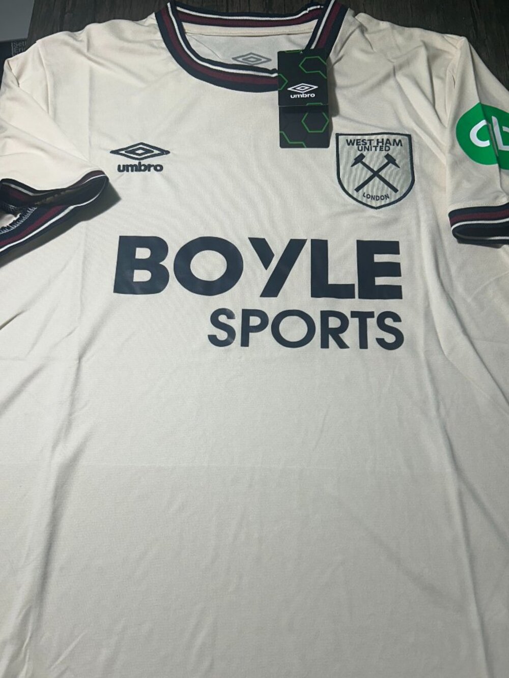 Umbro English Premier WEST HAM UNITED FC Men's JERSEY Sz M,L,XL,2X New w tags